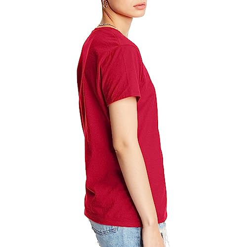 Hanes Women's Nano T-Shirt, X-Large, Deep Red