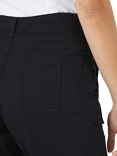 Lee Women's Relaxed Fit Avey Knit Waist Cargo Bermuda Short Black 14