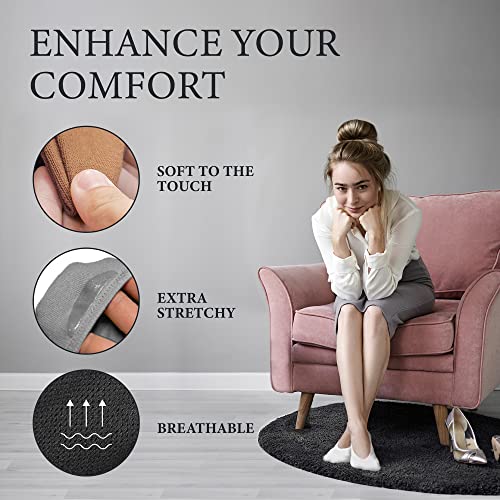 Eedor No Show Socks Womens - 8 Pairs Thin No Show Socks for Women - Non Slip Flat Boat Line Low Cut Socks Multi Color Large (8-10)