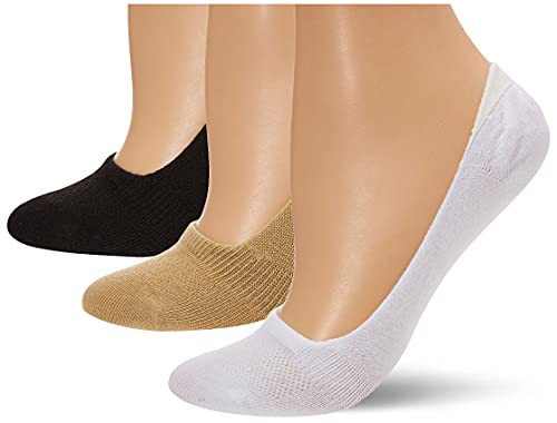 Hanes Women's 6-Pack Invisible Comfort Ballerina Liner, Grey Wardrobe, Shoe Size: 5-9