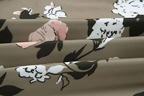 ECOWISH Women's Casual Floral Zip Up Inspired Bomber Jacket Leopard Coat Stand Collar Lightweight Short Outwear Tops 333 Army Green Large