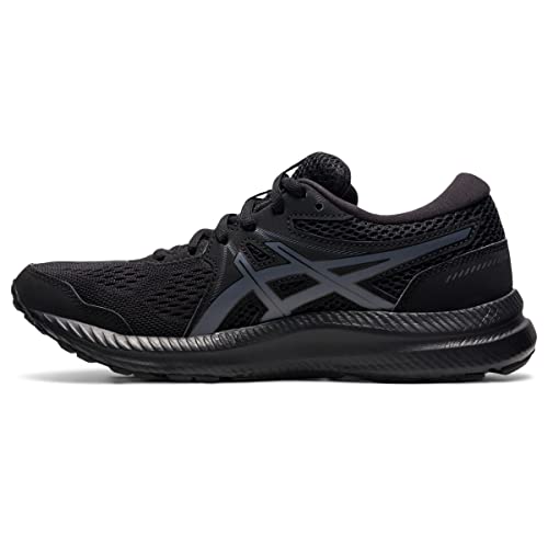 ASICS Women's Gel-Contend 7 Running Shoes, 8, Black/Carrier Grey