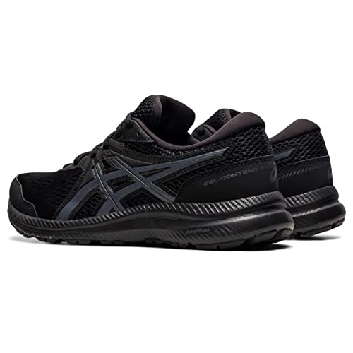ASICS Women's Gel-Contend 7 Running Shoes, 8, Black/Carrier Grey