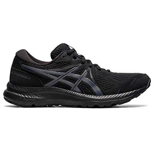 ASICS Women's Gel-Contend 7 Running Shoes, 8, Black/Carrier Grey