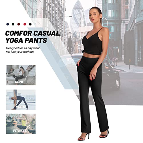Women's High Waisted Bootcut Yoga Pants with Pockets