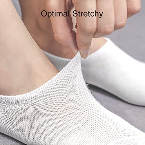 BERING Womens No Show Socks Ankle Thin Non Slip Footies Sneaker Low Cut for Flats Loafers Slip On, Size 6-9, Black/White/Grey, 6 Pairs