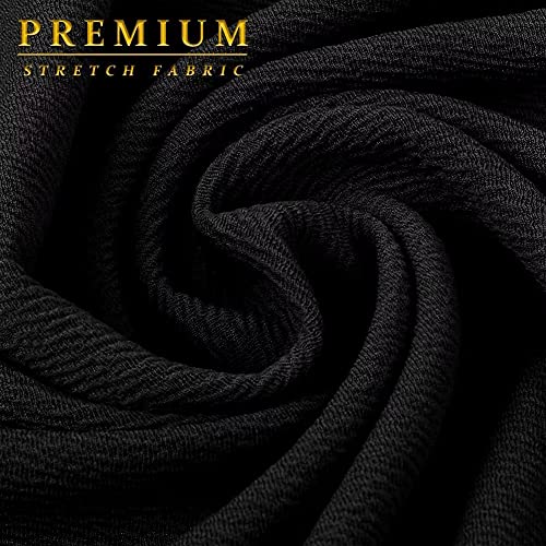 Womens Casual Work Office Open Front Blazer Jacket with Removable Shoulder Pads JK1133 Black Medium