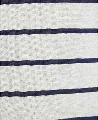 Nautica womens Year-round Long Sleeve 100% Cotton Striped Crewneck Sweater, Grey Heather, X-Small US
