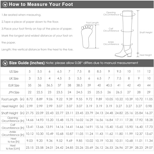 DREAM PAIRS Women's Trace Brown Faux Fur-Lined Knee High Winter Boots Size 10 M US