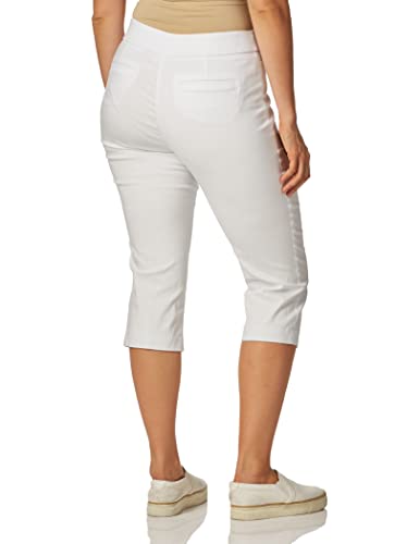 Briggs New York Womens Pull On Capri Pocket Casual Pants, White, 16 US