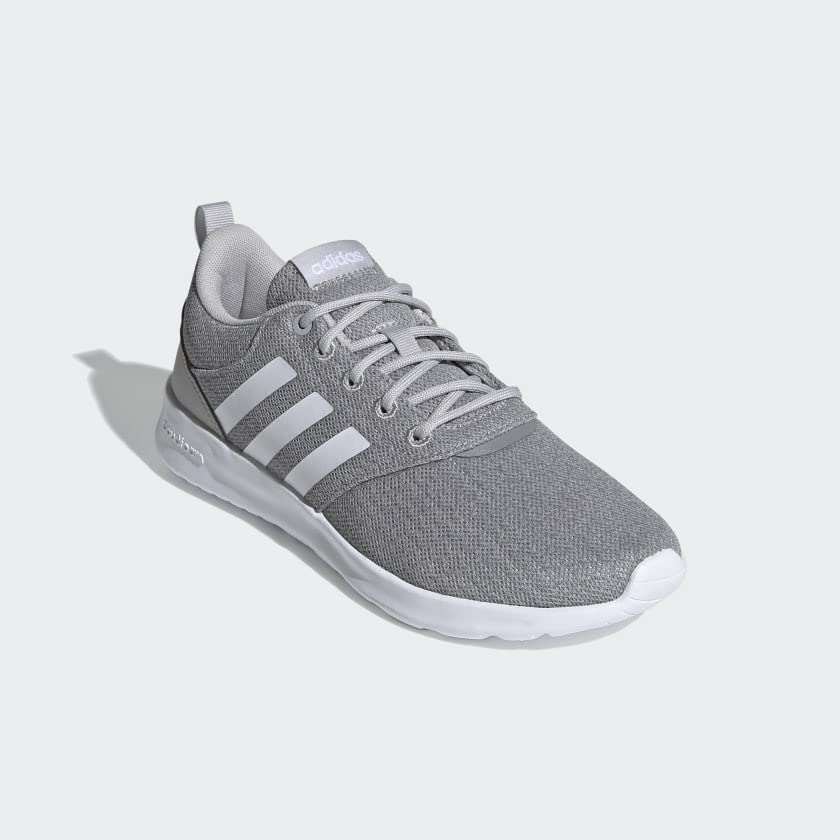 adidas Women's QT Racer 2.0 Running Shoe, Grey/White/Grey, 7.5