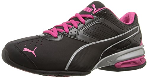 PUMA Women's Tazon 6 WN's fm Cross-Trainer Shoe, Black Silver/Beetroot Purple, 9.5 M US