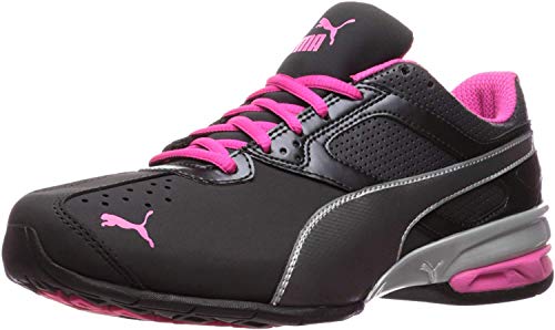PUMA Women's Tazon 6 WN's fm Cross-Trainer Shoe, Black Silver/Beetroot Purple, 9.5 M US