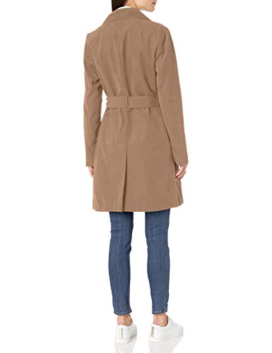 Amazon Essentials Women's Relaxed-Fit Water-Resistant Trench Coat, Khaki Brown, Medium