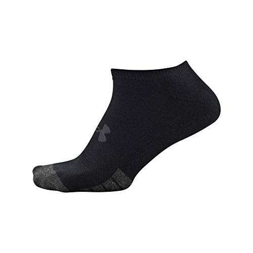 Under Armour Adult Performance Tech No Show Socks, Multipairs , Black (6-Pairs) , Large