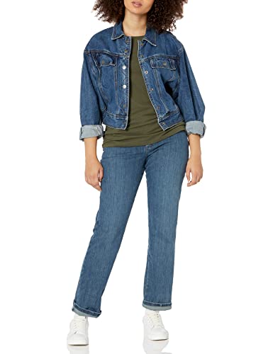 Amazon Essentials Women's Classic-Fit Short-Sleeve Crewneck T-Shirt, Pack of 2, Olive/Oatmeal Heather, X-Small