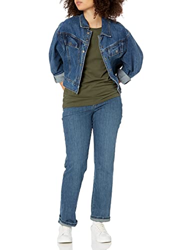 Amazon Essentials Women's Classic-Fit Short-Sleeve Crewneck T-Shirt, Pack of 2, Olive/Oatmeal Heather, X-Small