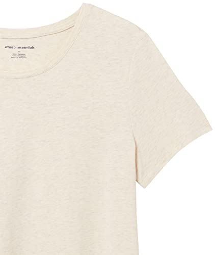 Amazon Essentials Women's Classic-Fit Short-Sleeve Crewneck T-Shirt, Pack of 2, Olive/Oatmeal Heather, X-Small