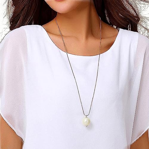 Neineiwu Ladies Loose Chiffon Top Round Neck Batwing Short Sleeve Casual T-Shirt (White S)