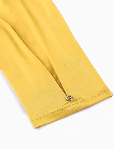 VALOLIA Womens Tops Dressy Casual, Womens Blouses and Tops Dressy 3/4 Sleeve Tunic Tops V Neck Business Casual Tops for Womens Summer Fashion 2023 Tops Yellow Shirts For Women Ginger Large