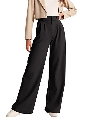 NIMIN High Waisted Black Straight Leg Dress Pants