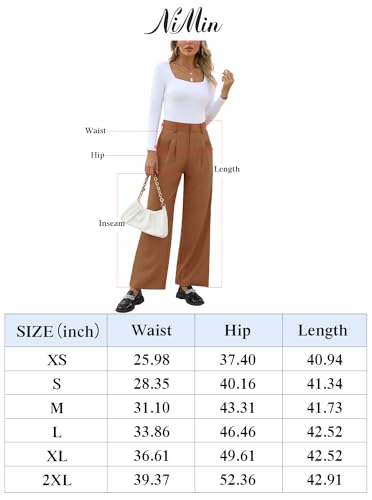 NIMIN High Waisted Black Straight Leg Dress Pants