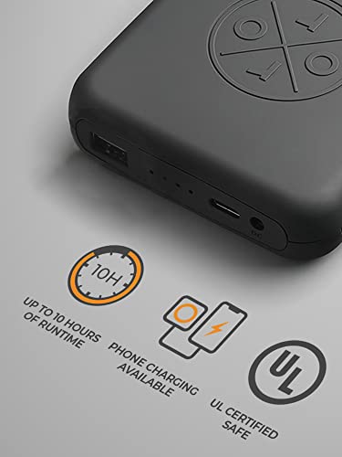 ORORO Women's Slim Fit Heated Jacket with Battery Pack and Detachable Hood (Black,M)