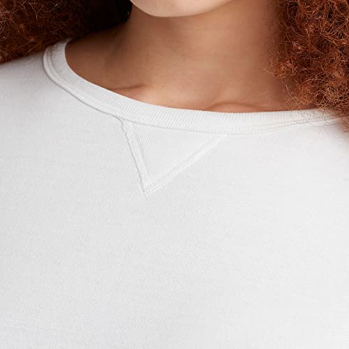 Hanes Women's EcoSmart Crewneck Sweatshirt, White, X Large
