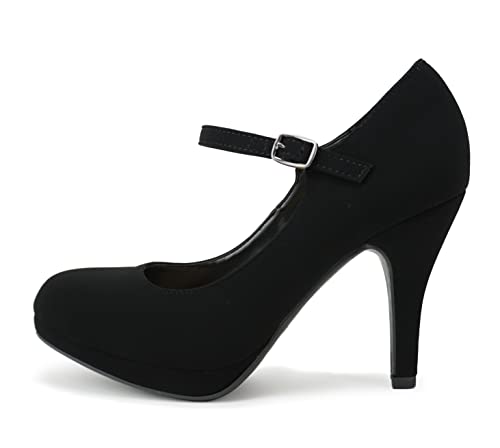 City Classified Women's Comfort Dennis Mary Jane High Heel,Black,8