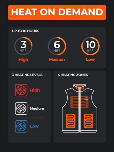 ORORO Women's Lightweight Heated Vest with Battery Pack (Black,M)