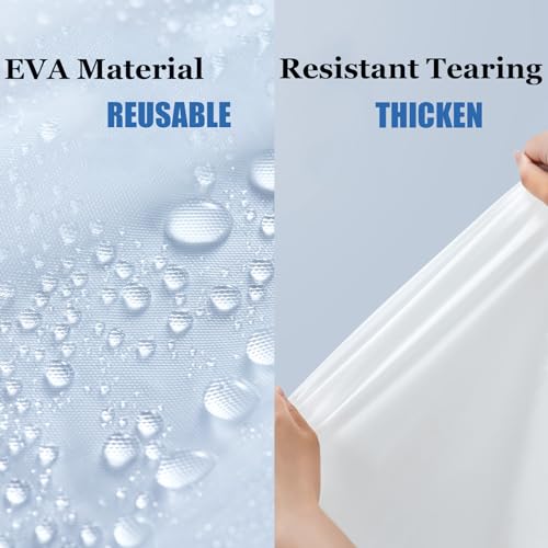 HLKZONE Raincoat, [2 Pack] Portable EVA Rain Coats Reusable Rain Poncho with Hood and Elastic Cuff Sleeves