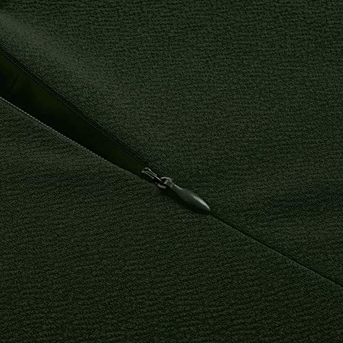 HOMEYEE Women's Chic Crew Neck Party Homecoming Aline Dress A135 (12,Army Green)