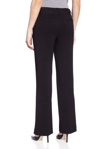 Rafaella Women's Curvy Fit Gabardine Bootcut Stretch Dress Pants, 30 Inch Inseam, with Pockets (Size 4-16), Black, 14
