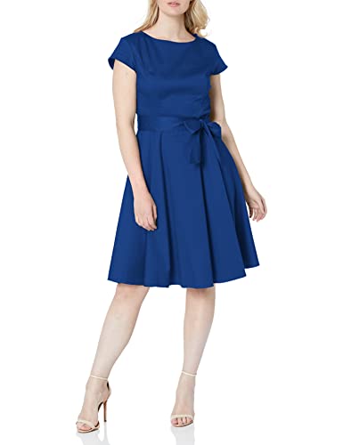 Dressystar DS1956 Women Vintage 1950s Retro Rockabilly Prom Dresses Cap-Sleeve S Royal Blue