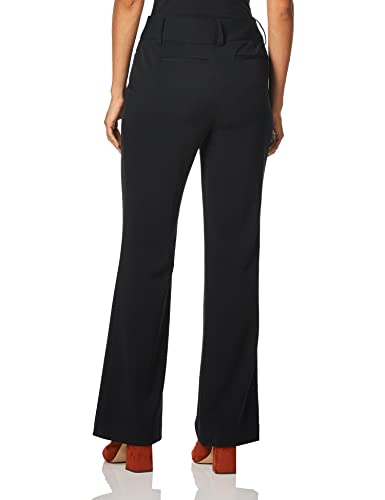Rafaella Women's Curvy Fit Gabardine Bootcut Stretch Dress Pants, 30 Inch Inseam, with Pockets (Size 4-16), Black, 14