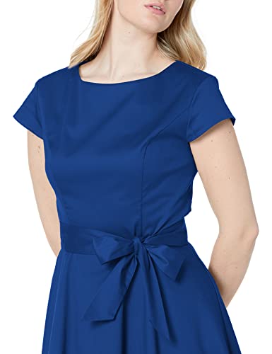 Dressystar DS1956 Women Vintage 1950s Retro Rockabilly Prom Dresses Cap-Sleeve S Royal Blue