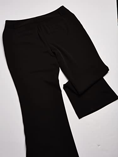 Rafaella Women's Curvy Fit Gabardine Bootcut Stretch Dress Pants, 30 Inch Inseam, with Pockets (Size 4-16), Black, 14