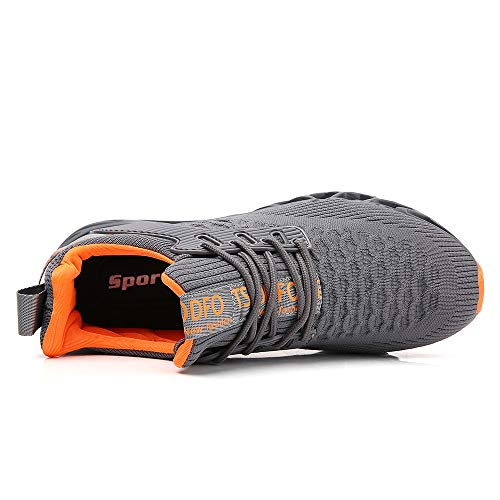 TSIODFO Slip on Sneakers for Women Casual Sport Running Shoes Athletic Train Tennis Walking Shoes Ladies Gym Workout Jogging Fashion Sneaker Grey Size 7