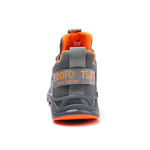 TSIODFO Slip on Sneakers for Women Casual Sport Running Shoes Athletic Train Tennis Walking Shoes Ladies Gym Workout Jogging Fashion Sneaker Grey Size 7