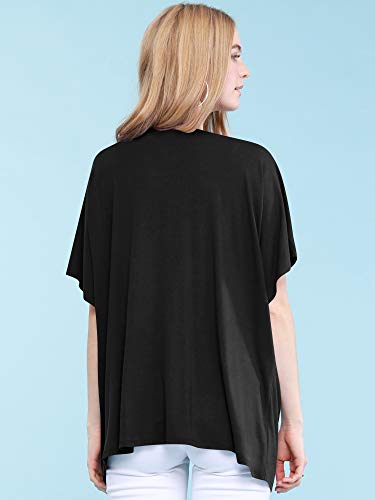 MBJ Womens Short Sleeve Dolman Cardigan XXL Black