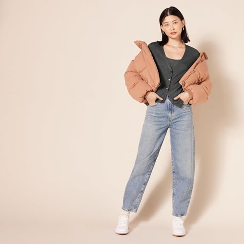 Amazon Essentials Women's Lightweight Vee Cardigan Sweater (Available in Plus Size), Charcoal Heather, X-Large