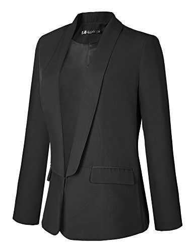 Urban CoCo Women's Office Blazer Jacket Open Front Womens Blazers for Work Professional (2XL, Black)