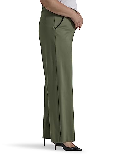 Lee Women's Wide Leg Pant, Olive Grove, Ultra Comfort
