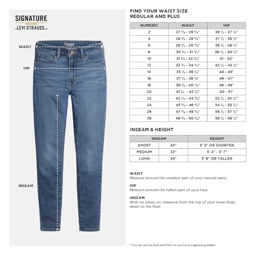 Signature by Levi Strauss & Co. Gold Label Women's Modern Skinny Jean, Immaculate-Waterless, 10
