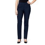 Gloria Vanderbilt Women's Haven Straight Trouser Pant, Midnight Affair/Midnight Affair, 16