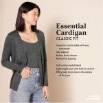 Amazon Essentials Women's Lightweight Vee Cardigan Sweater (Available in Plus Size), Black, Large