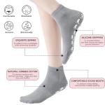 jeuhut 12 Pairs Non Slip Skid Socks for Women, Slipper Socks with Grippers for Hospital Yoga Pilates(foot)