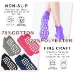 jeuhut 12 Pairs Non Slip Skid Socks for Women, Slipper Socks with Grippers for Hospital Yoga Pilates(foot)