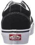 Vans Women’s Ward Platform Canvas Low-Top Sneakers, Black ((Canvas) Black/White 187), 4.5 UK