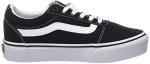 Vans Women’s Ward Platform Canvas Low-Top Sneakers, Black ((Canvas) Black/White 187), 4.5 UK